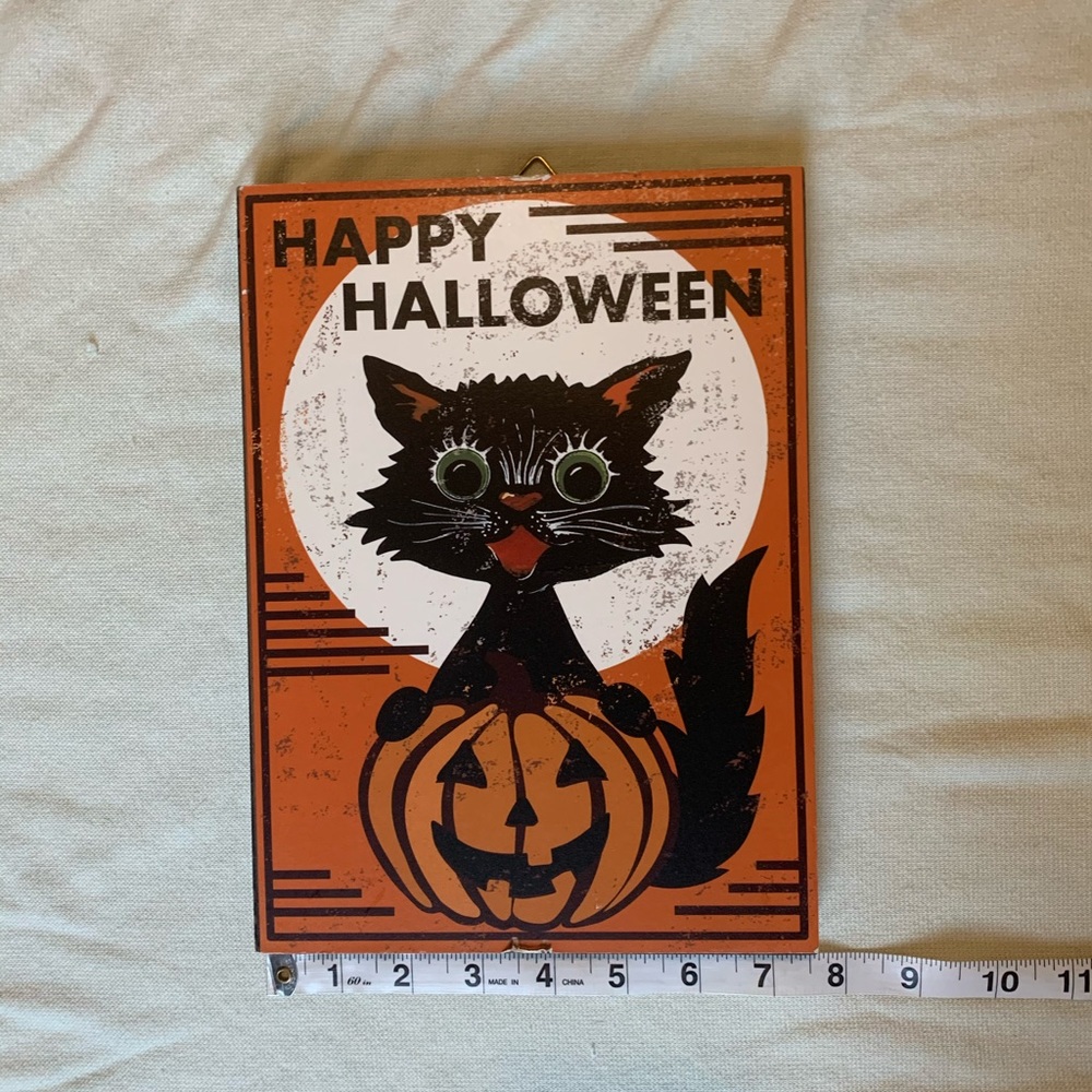 Happy Halloween Wooden Decoration